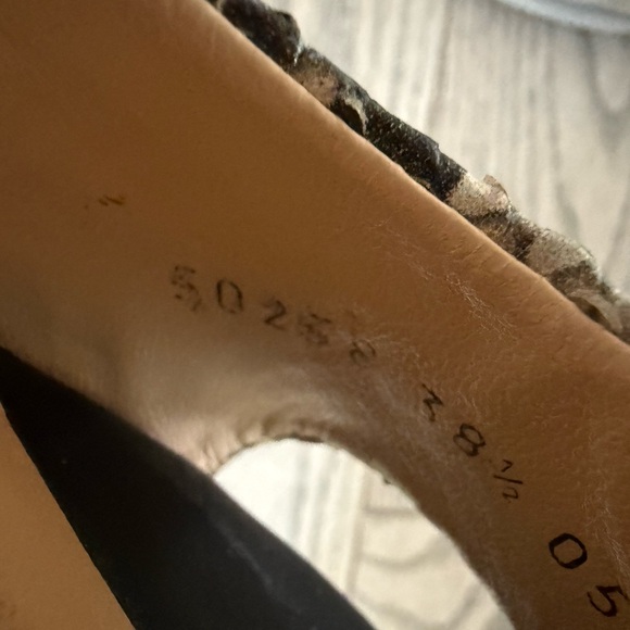 Giuseppe Zanotti Black and Gray Snakeskin Wedges - Picture 7 of 8